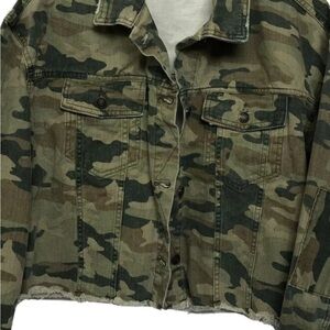 Free people Camouflage Cropped Jacket